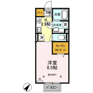 ガーデニア【2階】の間取り