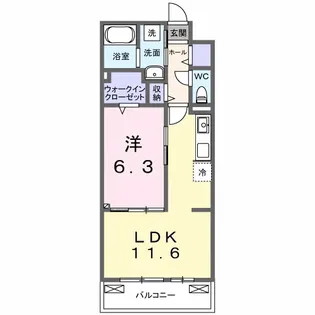 クラール 今泉【3階】の間取り