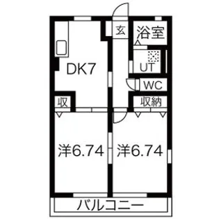 カンテハイムB【2階】の間取り
