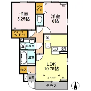 メゾン・ド・ミッシェル【1階】の間取り