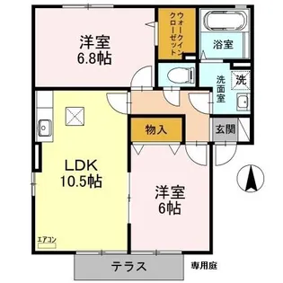 スクエアガーデン B【1階】の間取り