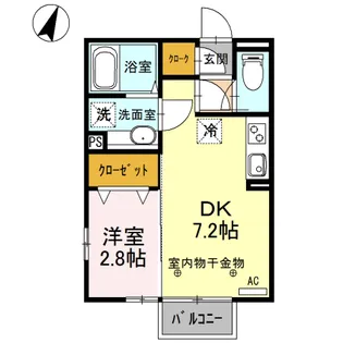 勝山 B【2階】の間取り