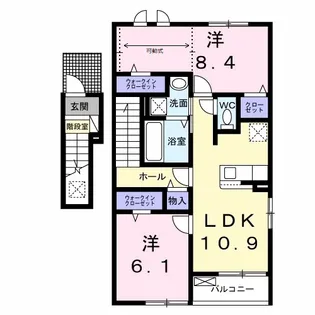 モルト・フェリーチェB【2階】の間取り