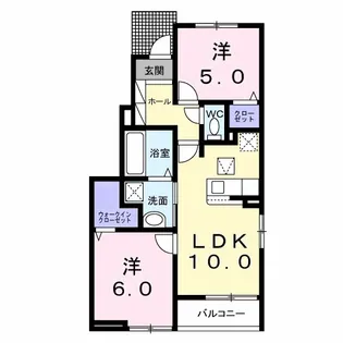 モルト・フェリーチェB【1階】の間取り