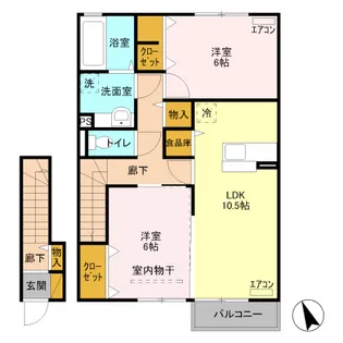 ブレシア カツラ II【2階】の間取り