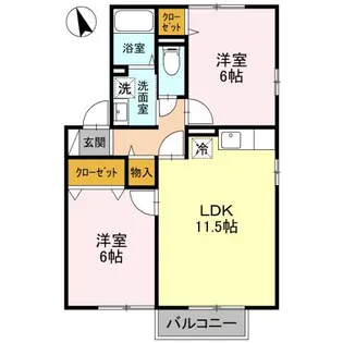 リベェルティ ABCD【2階】の間取り