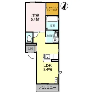 1LDKの間取り画像