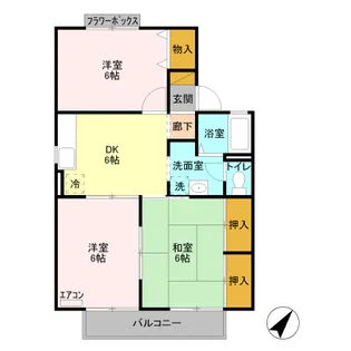 プルミエ・ラムール A【2階】の間取り