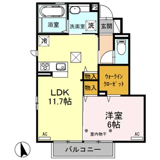 メゾン・ド・ジュリアン B【1階】の間取り