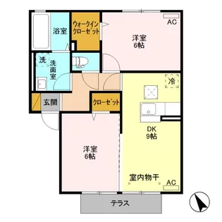 スリーエス【103号室】の間取り