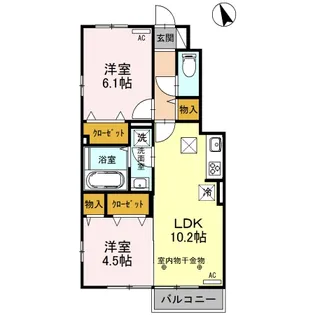 ダイヤモンド A【1階】の間取り