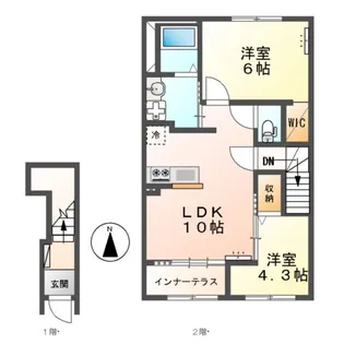 ヴィラ・カシマ【2階】の間取り