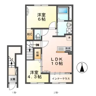 ヴィラ・カシマ【205号室】の間取り