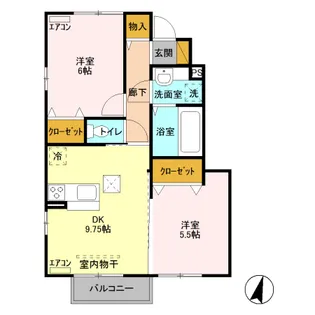 コンソラータ茂呂【1階】の間取り