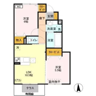 CASA II【1階】の間取り