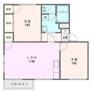 タウニー山一C【2階】の間取り
