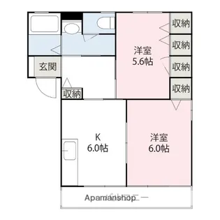 エクセロンC【201号室】の間取り