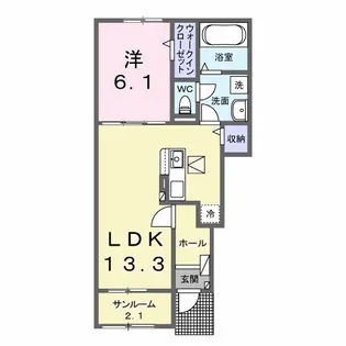 アンジュ【1階】の間取り