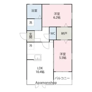 アトラスB【1階】の間取り
