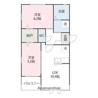 アトラスB【201号室】の間取り