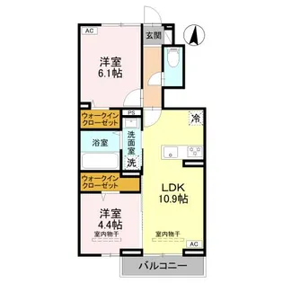 ベストオーシャン F【1階】の間取り
