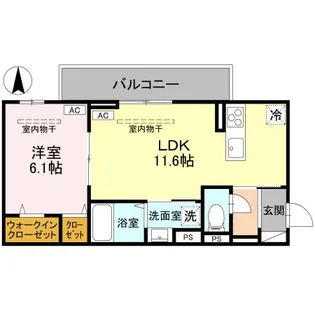 ユイエーム伊勢崎【2階】の間取り