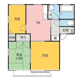 コンフォート上里1番館【202号室】の間取り
