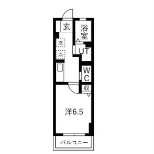 ルミエール県立女子大前B【1階】の間取り