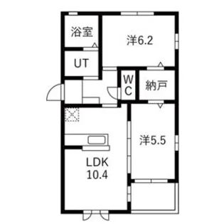 リバティヒルズB【1階】の間取り