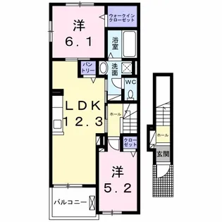 ヴィア ラッテア【2階】の間取り