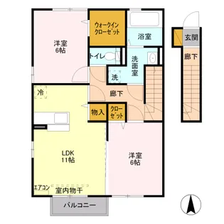 セント・レーク【2階】の間取り