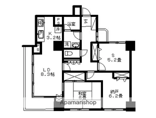 群馬県高崎市鞘町【マンション】の間取り