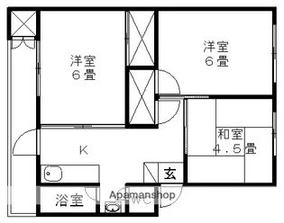 植原マンション【3階】の間取り