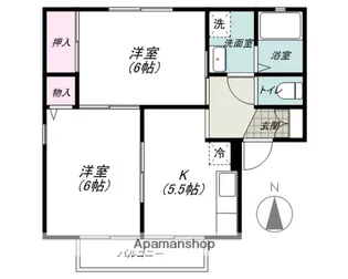 ファミール七日市A【1階】の間取り
