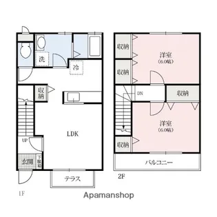 リビウスヨーロピアン芝 壱番館【1階】の間取り