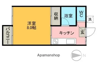 大道ハイツ【1階】の間取り