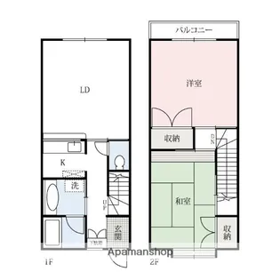 豊岡メゾネット【1階】の間取り