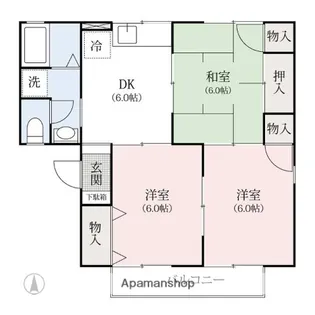 群馬県安中市高別当【アパート】の間取り