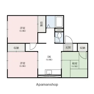 ユーカリハイツC【2階】の間取り