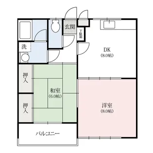 ハイツハツミA【2階】の間取り