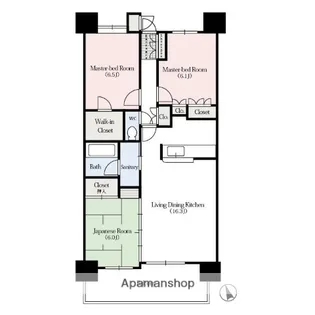サンクレイドル高崎問屋町ステーションアリーナ【5階】の間取り