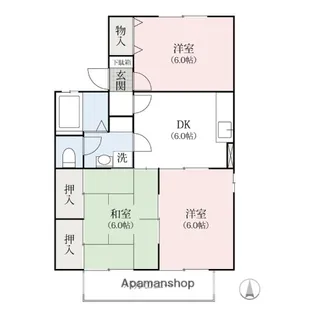 エスポワールB【1階】の間取り