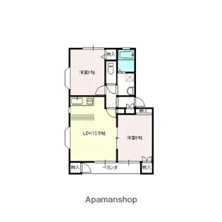 メゾンプランタンⅡ【2階】の間取り