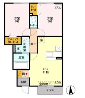 クリスタルコート【1階】の間取り