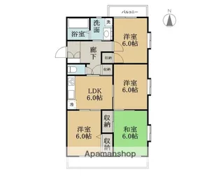 群馬県高崎市貝沢町【マンション】の間取り