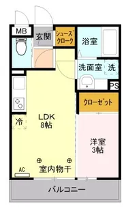 シルキーコート【2階】の間取り