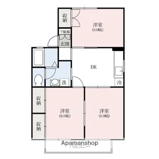サンライフ小八木【1階】の間取り