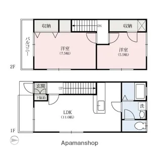 メゾンよしかわ【1階】の間取り
