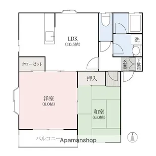 ニューパレス八坂AB【1階】の間取り
