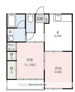 ヴィレッジフクダ【1階】の間取り